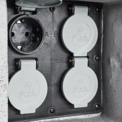 Bloc de prises électriques d'extérieur Tinú Noir, Pierre