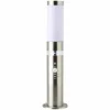 Borne d'éclairage Brilliant Bole Acier inoxydable, 1 lumière, Détecteur de mouvement