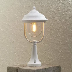 Borne d'éclairage Konstsmide Parma Blanc, 1 lumière