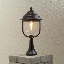 Borne d'éclairage Konstsmide Parma Noir, 1 lumière