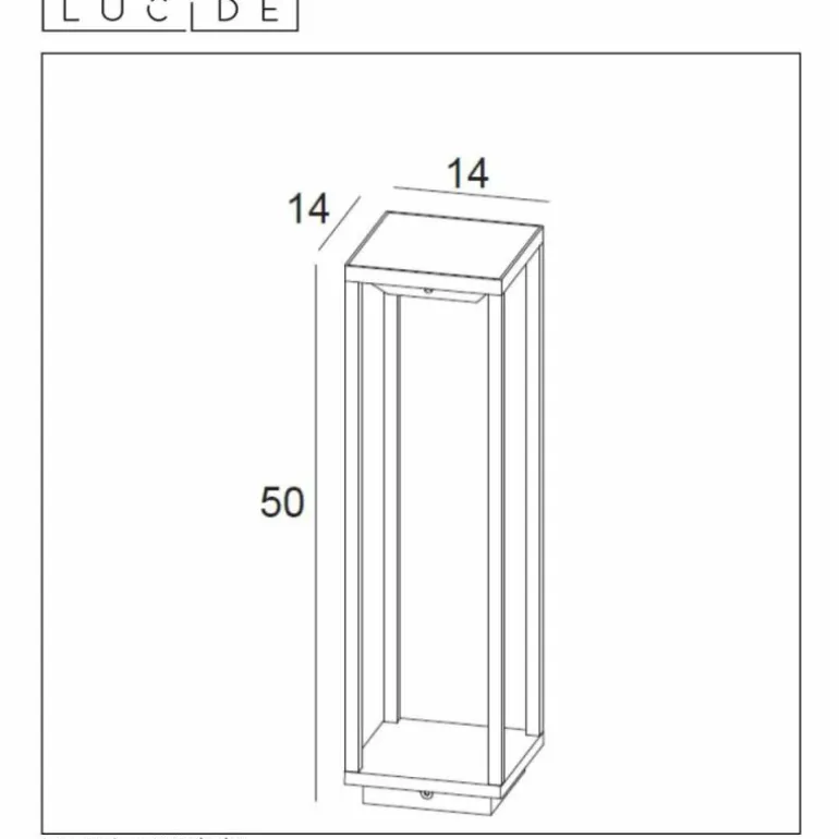 Borne d'éclairage Lucide TENSO SOLA LED Anthracite
