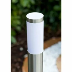 Borne d'éclairage Massive myGarden UTRECHT Acier inoxydable, Blanc, 1 lumière, Détecteur de mouvement