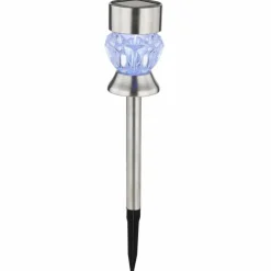 Borne lumineuse - kit de 2 Globo SOLAR LED Acier inoxydable, Noir, 1 lumière