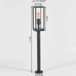 Borne lumineuse Oiba Anthracite, 1 lumière