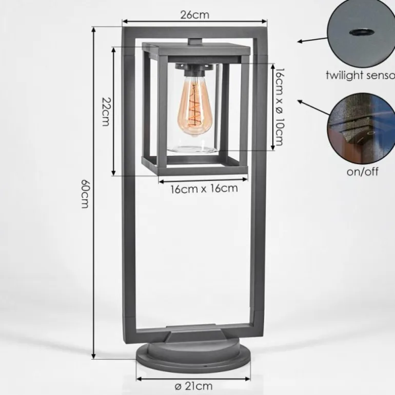 Borne lumineuse Parkkola Anthracite, 1 lumière