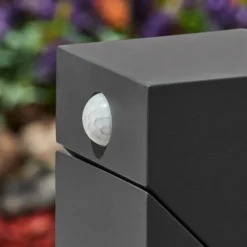 Borne lumineuse Toogong LED Anthracite, 1 lumière, Détecteur de mouvement
