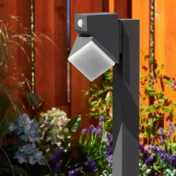 Borne lumineuse Toogong LED Anthracite, 1 lumière, Détecteur de mouvement