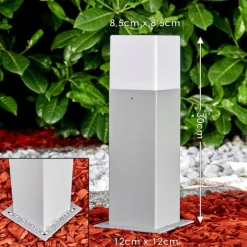 Borne lumineuse Algier LED Gris, 1 lumière