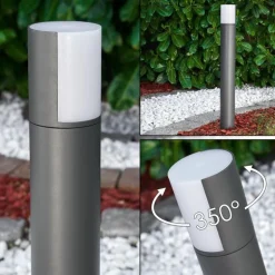 Borne lumineuse Baulund LED Anthracite, 1 lumière