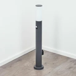 Borne lumineuse Caserta Anthracite, 1 lumière, Détecteur de mouvement