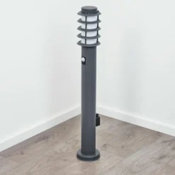 Borne lumineuse Caserta Anthracite, 1 lumière, Détecteur de mouvement
