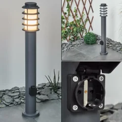 Borne lumineuse Caserta Anthracite, 1 lumière