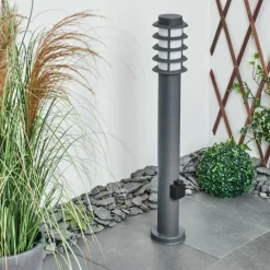 Borne lumineuse Caserta Anthracite, 1 lumière