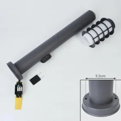 Borne lumineuse Caserta Anthracite, 1 lumière