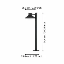 Borne lumineuse Eglo NINNARELLA LED Noir, 1 lumière