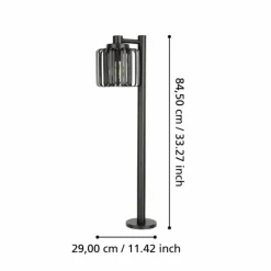 Borne lumineuse Eglo SELINUS Noir, 1 lumière