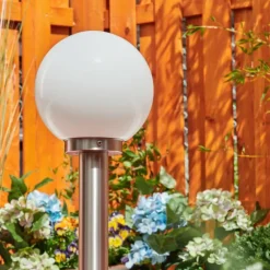Borne lumineuse Enara Nickel mat, 1 lumière