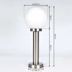 Borne lumineuse Enara Nickel mat, 1 lumière