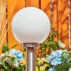 Borne lumineuse Enara Nickel mat, 1 lumière