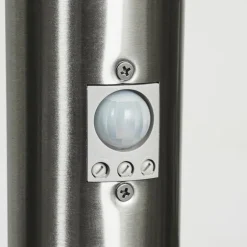 Borne lumineuse Gaborone LED Nickel mat, 1 lumière, Détecteur de mouvement