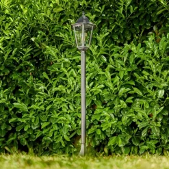 Borne lumineuse Gilze Noir, Argenté, 1 lumière