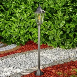 Borne lumineuse Gilze Noir, Argenté, 1 lumière
