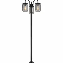 Borne lumineuse Globo ADELHEID Noir, 3 lumières