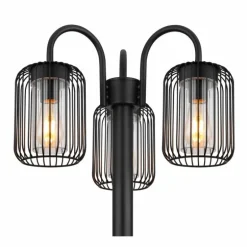 Borne lumineuse Globo ADELHEID Noir, 3 lumières