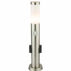Borne lumineuse Globo BOSTON LED Blanc, 1 lumière, Détecteur de mouvement