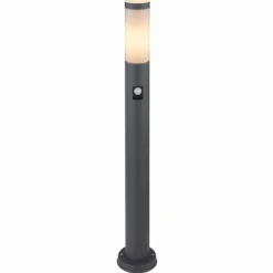 Borne lumineuse Globo BOSTON Anthracite, 1 lumière, Détecteur de mouvement