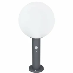 Borne lumineuse Globo OSSY Anthracite, 1 lumière, Détecteur de mouvement