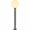 Borne lumineuse Globo OSSY Anthracite, 1 lumière, Détecteur de mouvement