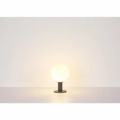 Borne lumineuse Globo OSSY Anthracite, 1 lumière, Détecteur de mouvement