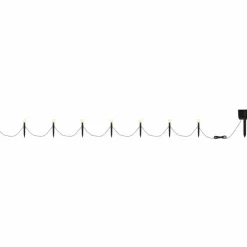 Borne lumineuse Globo SOLAR LED Noir, Transparent, 20 lumières, Changeur de couleurs