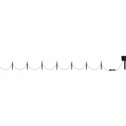 Borne lumineuse Globo SOLAR LED Noir, Transparent, 20 lumières, Changeur de couleurs