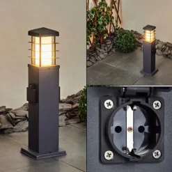Borne lumineuse Habolale Gris, 1 lumière