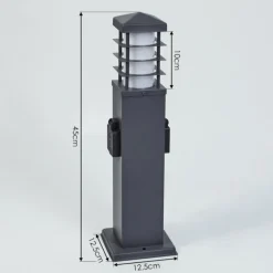 Borne lumineuse Habolale Gris, 1 lumière