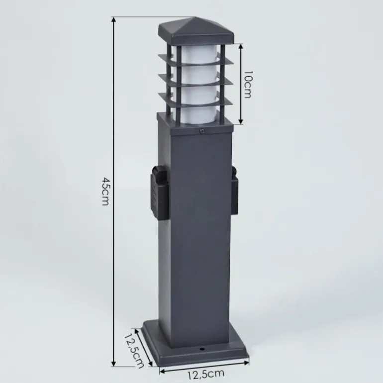 Borne lumineuse Habolale Gris, 1 lumière