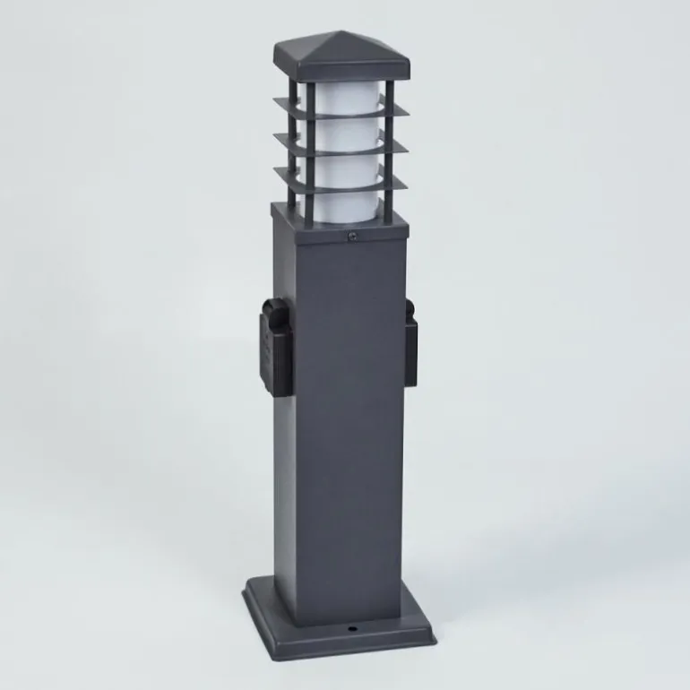 Borne lumineuse Habolale Gris, 1 lumière