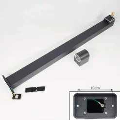 Borne lumineuse Kingstown Anthracite, 1 lumière