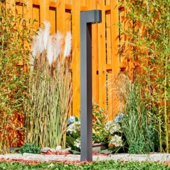 Borne lumineuse Kingstown Anthracite, 1 lumière