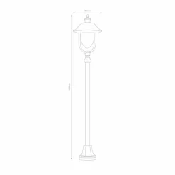 Borne lumineuse LCD Nabburg LED Cuivre, Noir, 1 lumière