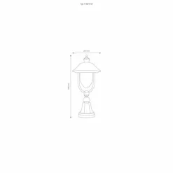 Borne lumineuse LCD Nabburg LED Cuivre, Noir, 1 lumière