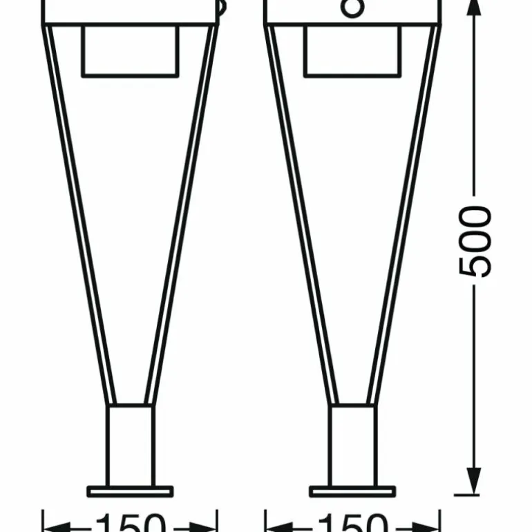 Borne lumineuse LEDVANCE ENDURA Acier inoxydable, 1 lumière, Détecteur de mouvement