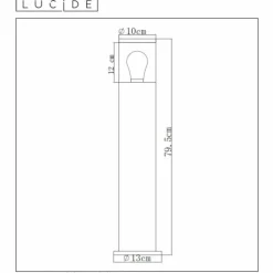 Borne lumineuse Lucide FEDOR Chrome, 1 lumière