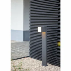 Borne lumineuse Lutec Cuba LED Anthracite, 1 lumière