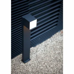 Borne lumineuse Lutec CUBA LED Noir, 1 lumière