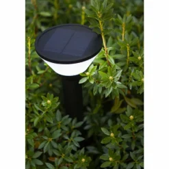 Borne lumineuse Lutec KARLO LED Noir, 1 lumière, Détecteur de mouvement, Changeur de couleurs