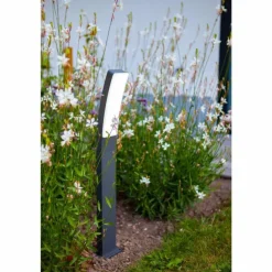 Borne lumineuse Lutec Kira LED Anthracite, 1 lumière