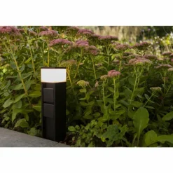 Borne lumineuse Lutec MAINS LED Noir, 1 lumière